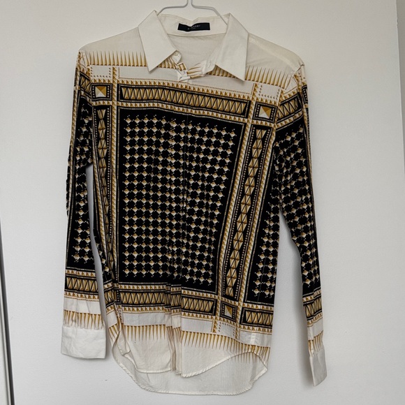 Givenchy vintage Patterned Long Sleeve Shirt sz 48 - Picture 1 of 4